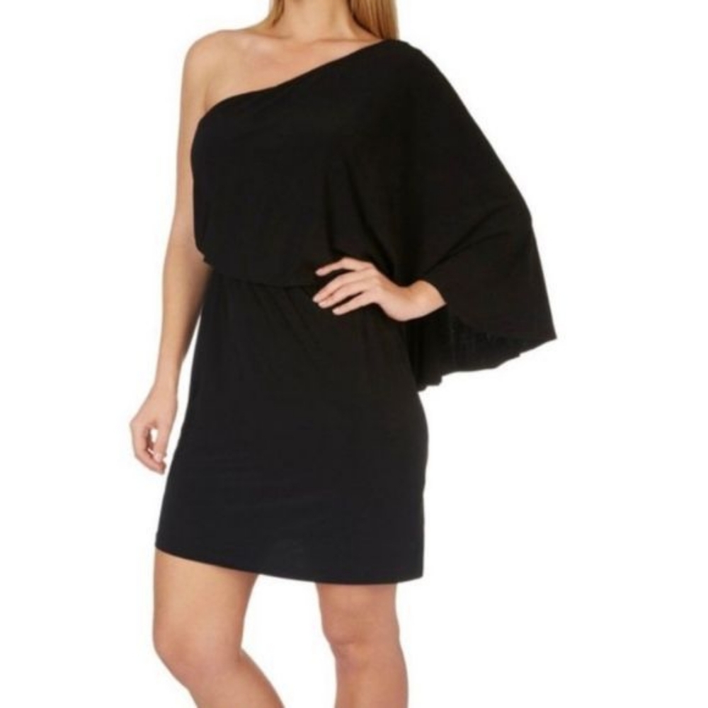 Brand New Tiana B. Plus Size Elegant Black One-Shoulder Dress